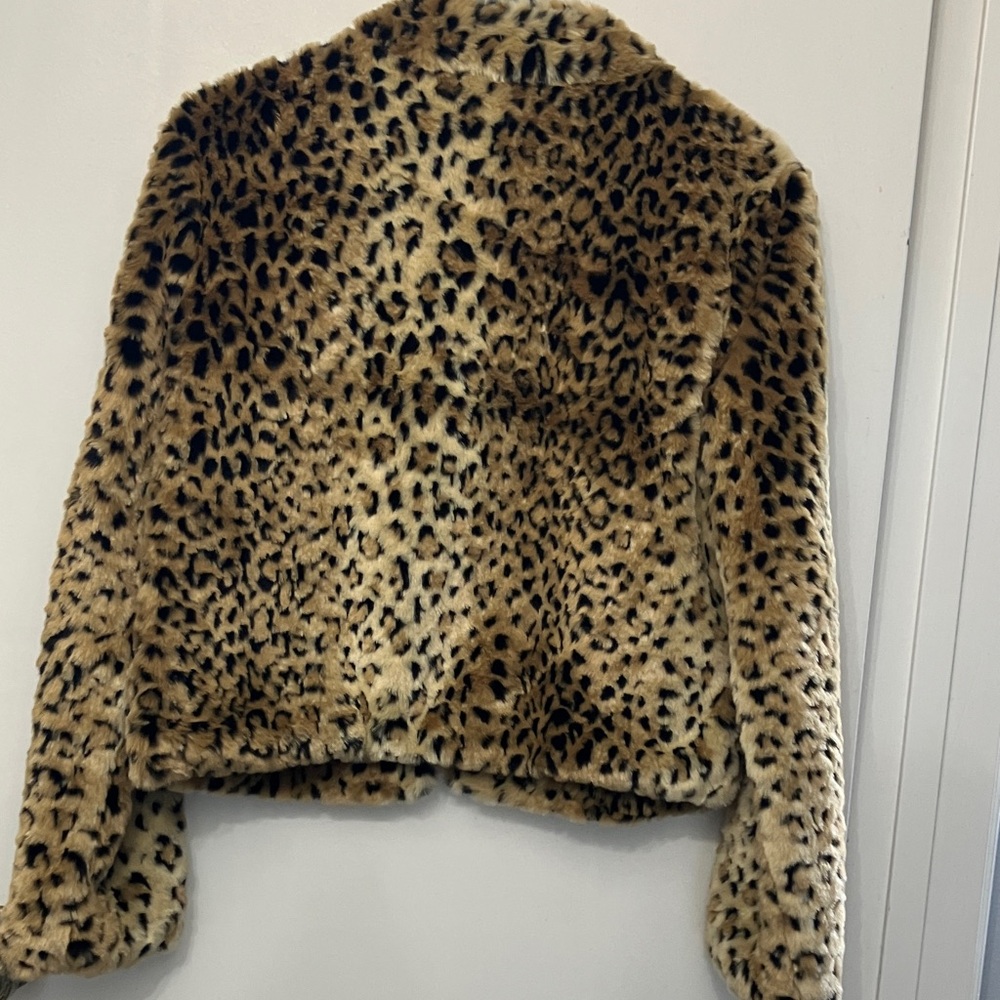 Nicole Miller Brown Teddy Jacket Faux Fur Plush - Picture 7 of 7